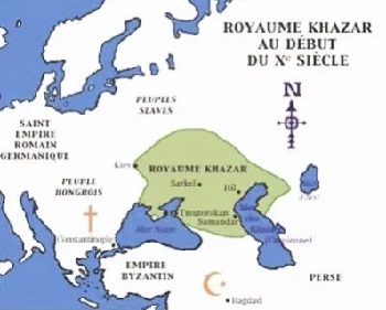 carte du royaume Khazars
