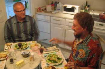 T.L Osborn et moi à table chez lui à Tulsa OK