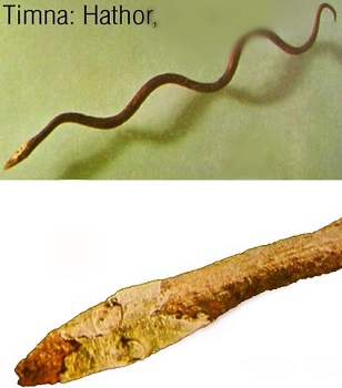 quand l’archéologie trouble les incroyants. Ici un serpent de bronze retrouvé à Timna