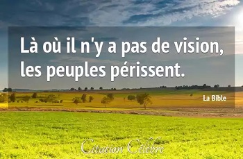 un Texte sacré au sujet de la vision