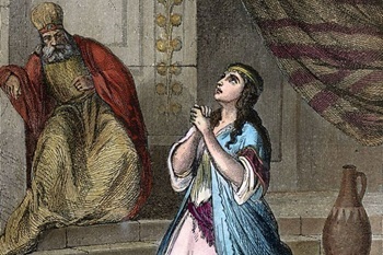 Anne, une femme stérile prie Dieu avec foi