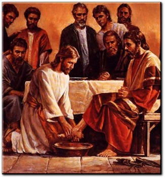Jésus lave les pieds de Ses disciples