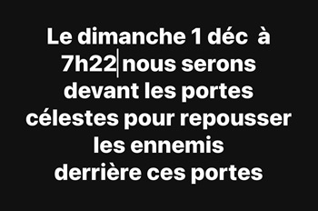 date pour prier le 1er décembre à 7h22