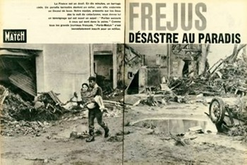 le journal qui raconte la catastrophe du barrage de Frejus