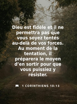le verset de 1 Cor 10/13