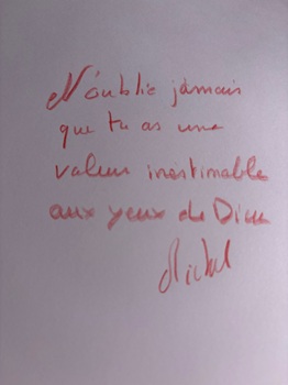 un petit mot de la part de Michel