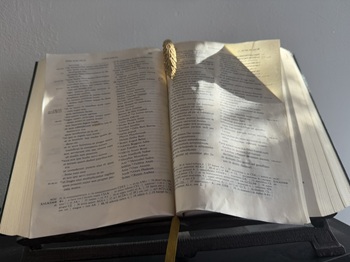 une de mes Bibles ouverte