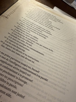 Une page de la Bible